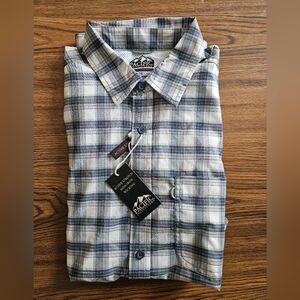 Pacific Trail Men’s Blue and White Plaid Button-Down Shirt